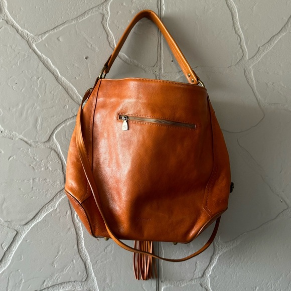 Pratesi 1948 Faella B477 Cognac Italian Calf Leather Shoulder Crossbody Handbag - Picture 5 of 13